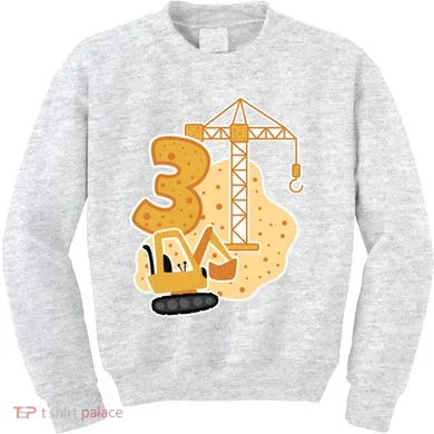 3rd Birthday Construction Kids Sweatshirt