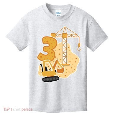 3rd Birthday Construction Kids T-Shirt