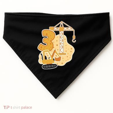 3rd Birthday Construction USA-Made Doggie Bandana