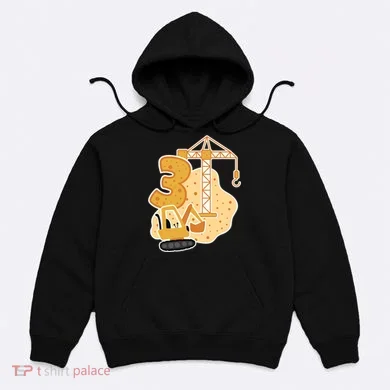 3rd Birthday Construction Hoodie