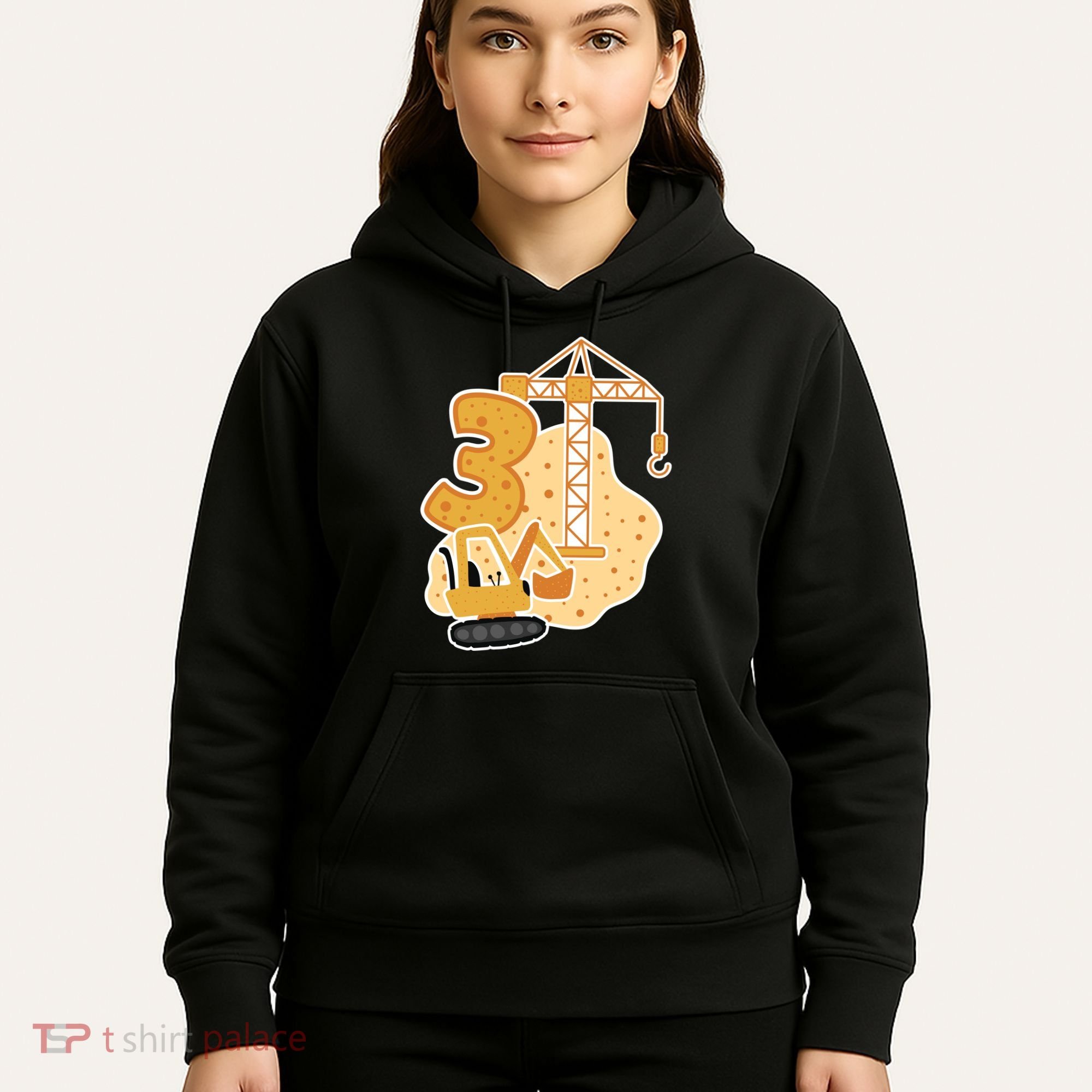 3rd Birthday Construction Hoodie