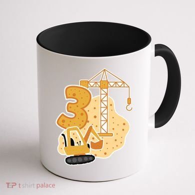 3rd Birthday Construction Coffee Mug back