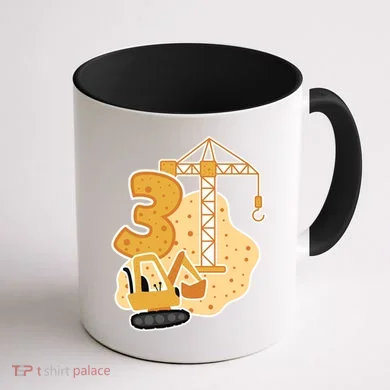 3rd Birthday Construction Coffee Mug back