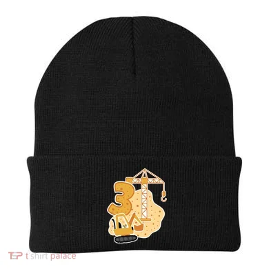 3rd Birthday Construction Beanie