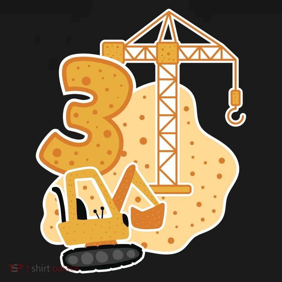 3rd Birthday Construction Coaster