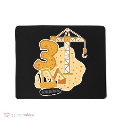 3rd Birthday Construction Mousepad
