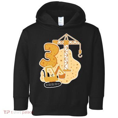 3rd Birthday Construction Toddler Hoodie