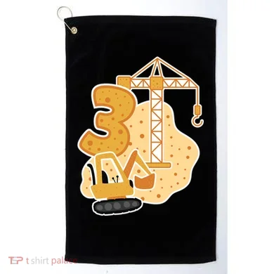 3rd Birthday Construction Golf Towel