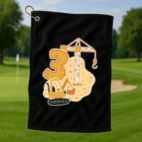 3rd Birthday Construction Golf Towel thumb 1