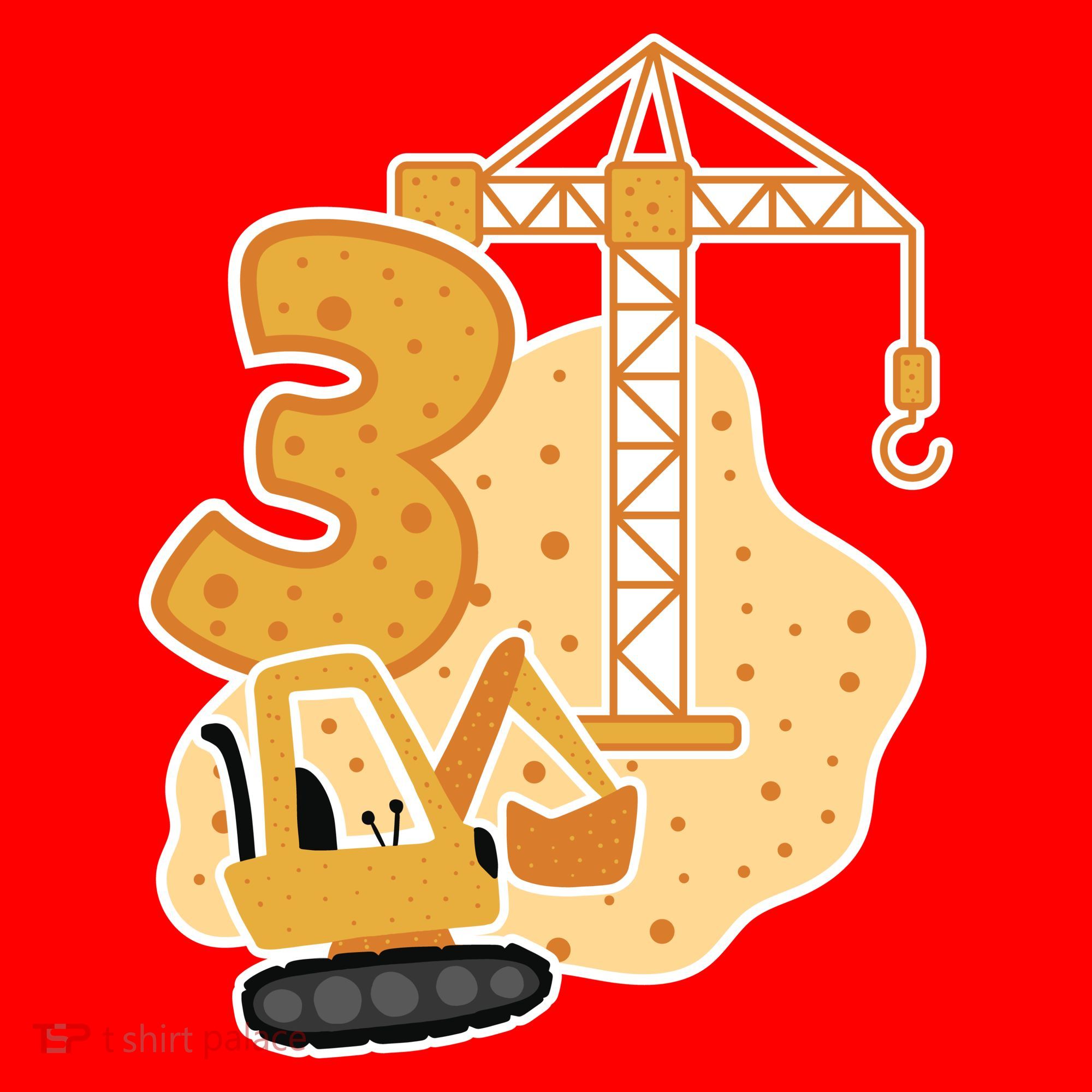 3rd Birthday Construction Santa Hat