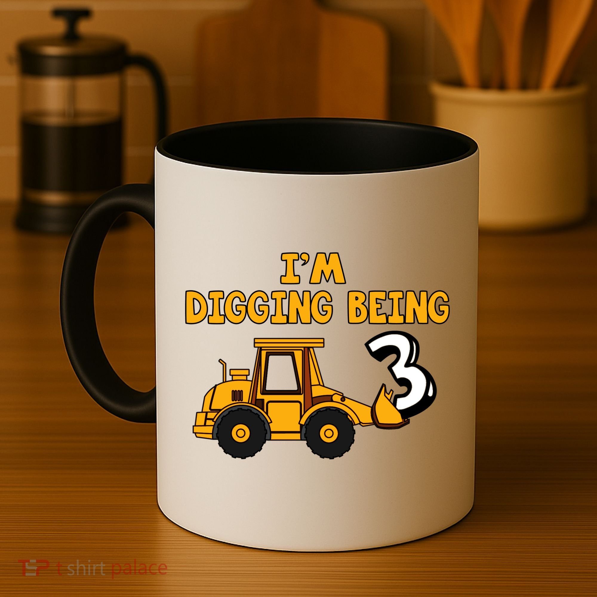 3rd Birthday I'm Digging Being Three Coffee Mug