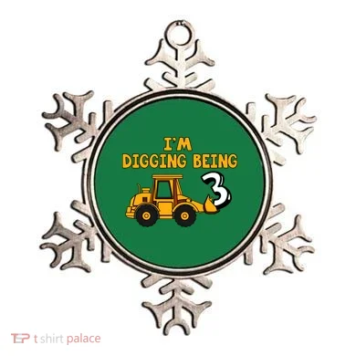3rd Birthday I'm Digging Being Three Ornament