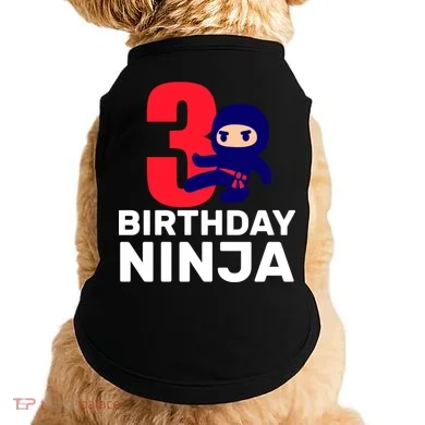 3rd Birthday Ninja  Doggie Tank