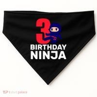 3rd Birthday Ninja  USA-Made Doggie Bandana thumb 0