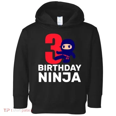 3rd Birthday Ninja  Toddler Hoodie