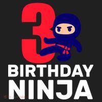 3rd Birthday Ninja  Golf Towel thumb 3