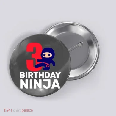 3rd Birthday Ninja  Button