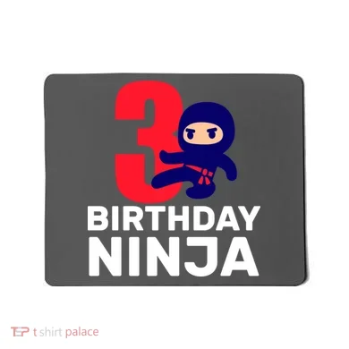 3rd Birthday Ninja  Mousepad