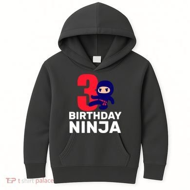 3rd Birthday Ninja  Kids Hoodie