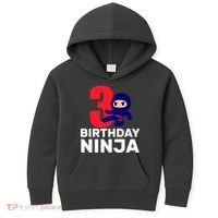 3rd Birthday Ninja  Kids Hoodie thumb 0