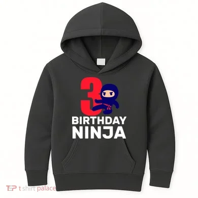 3rd Birthday Ninja Kids Hoodie