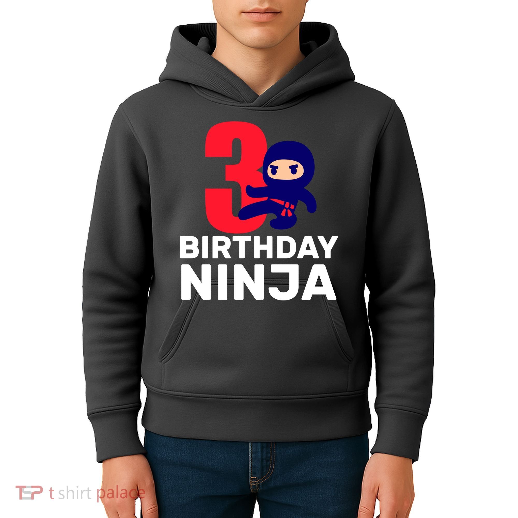 3rd Birthday Ninja  Kids Hoodie