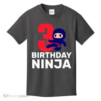 3rd Birthday Ninja  Kids T-Shirt