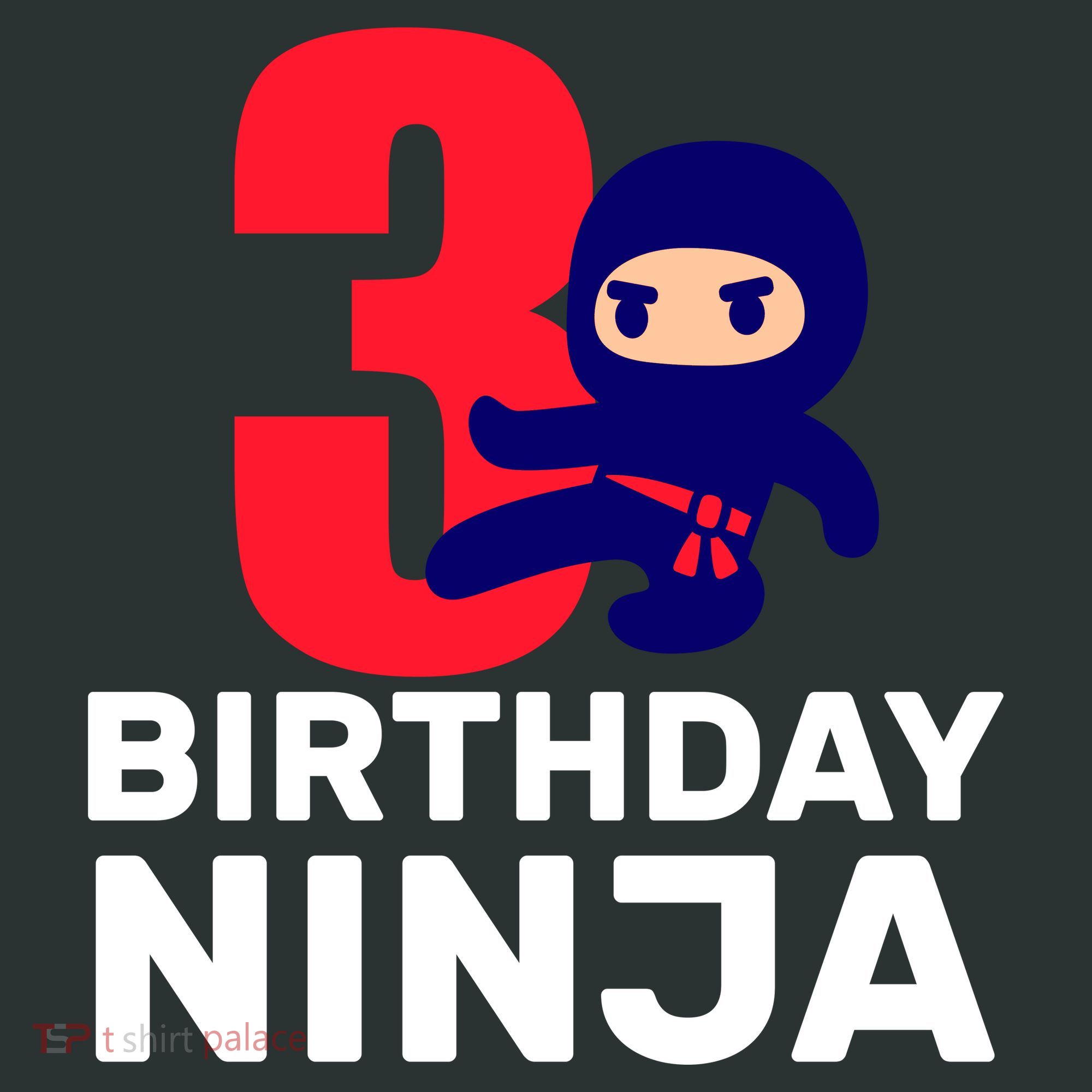 3rd Birthday Ninja  Kids T-Shirt