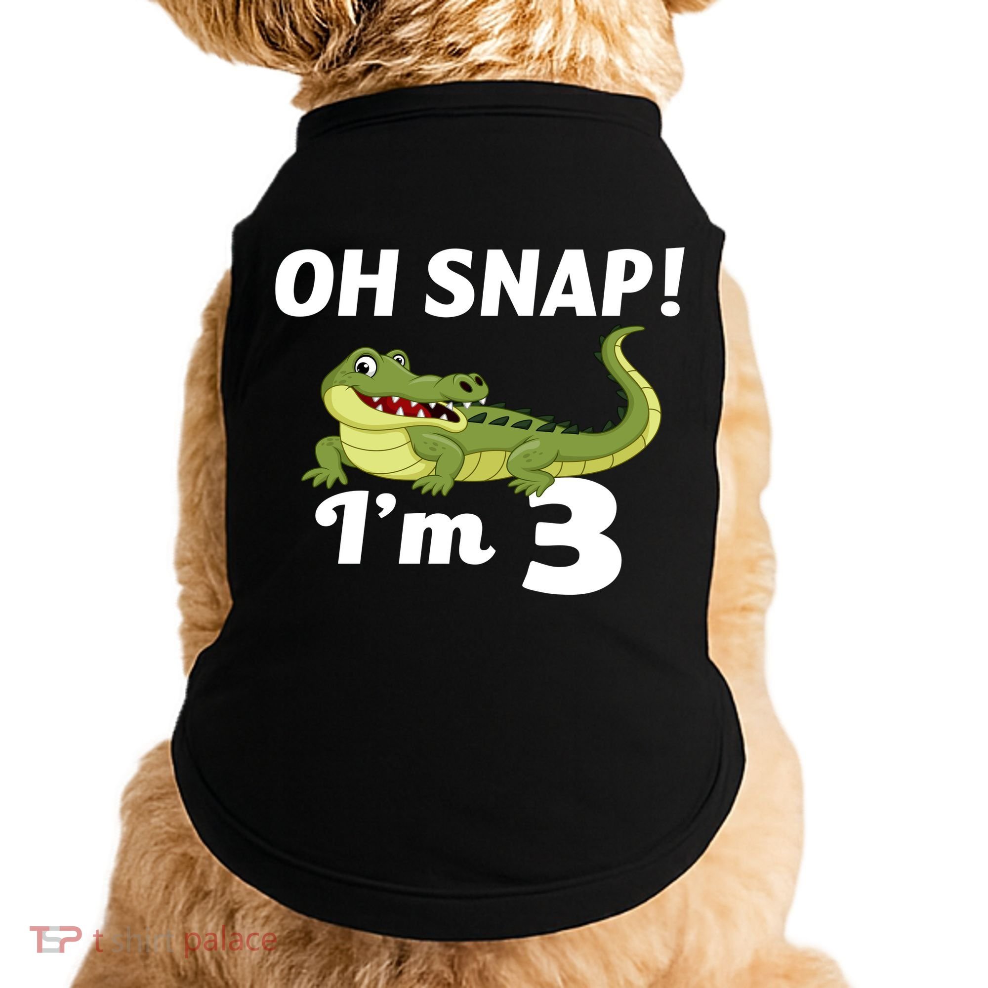 3rd Birthday Oh Snap Im 3 Doggie Tank