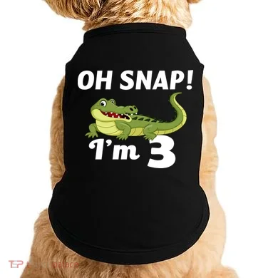 3rd Birthday Oh Snap Im 3 Doggie Tank