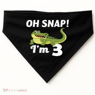 3rd Birthday Oh Snap Im 3 USA-Made Doggie Bandana