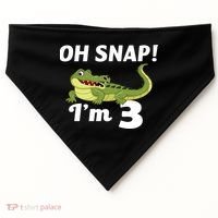 3rd Birthday Oh Snap Im 3 USA-Made Doggie Bandana thumb 0
