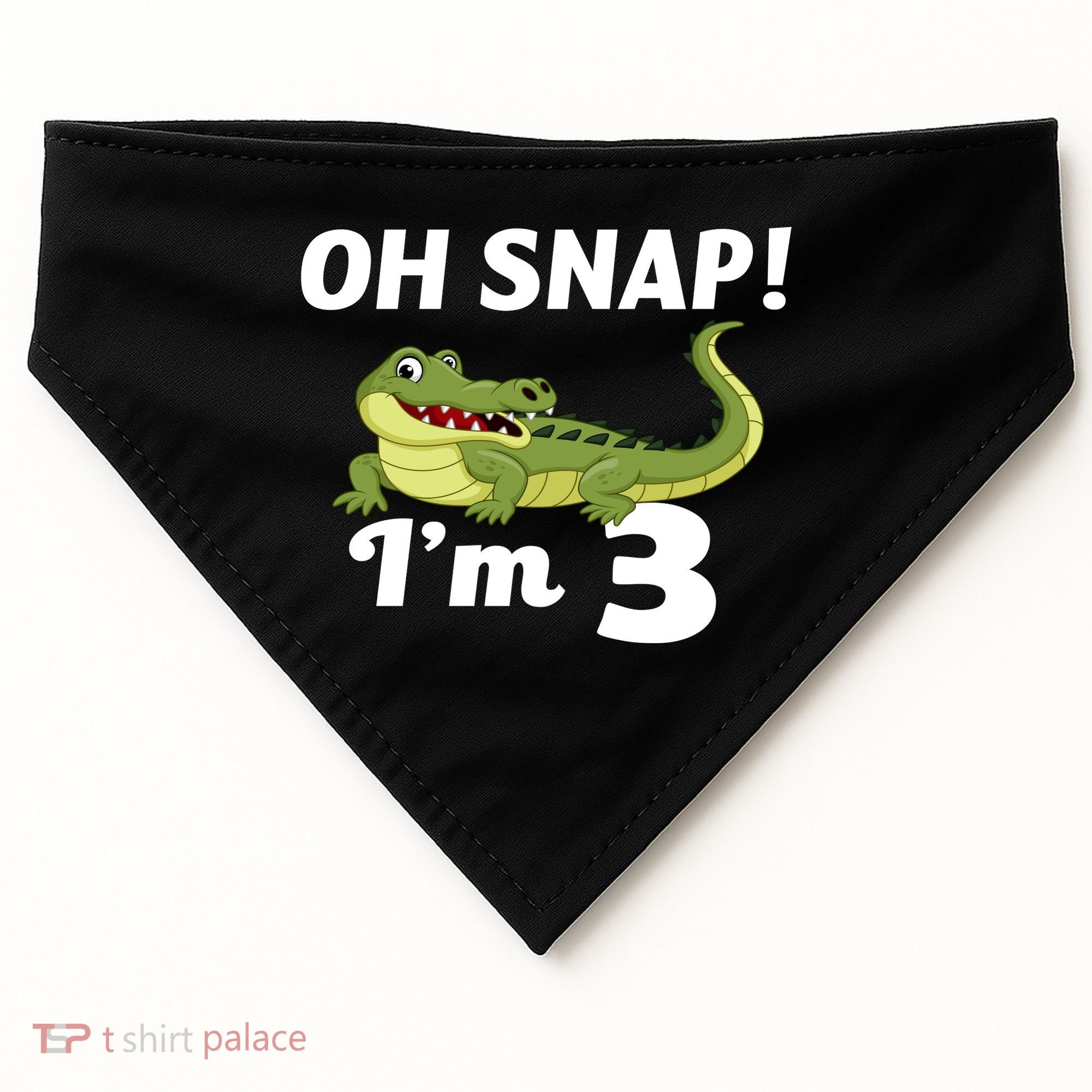 3rd Birthday Oh Snap Im 3 USA-Made Doggie Bandana
