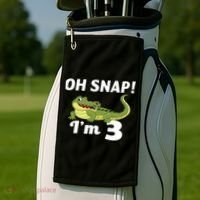 3rd Birthday Oh Snap Im 3 Golf Towel thumb 2
