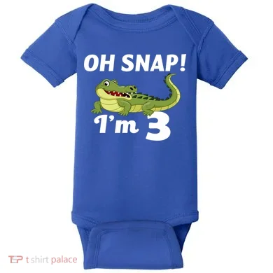 3rd Birthday Oh Snap Im 3 Baby Bodysuit