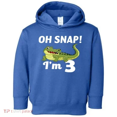 3rd Birthday Oh Snap Im 3 Toddler Hoodie