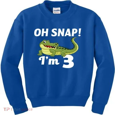 3rd Birthday Oh Snap Im 3 Kids Sweatshirt