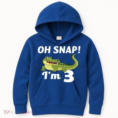 3rd Birthday Oh Snap Im 3 Kids Hoodie
