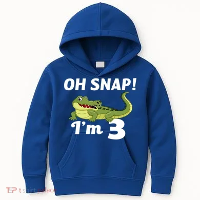 3rd Birthday Oh Snap Im 3 Kids Hoodie