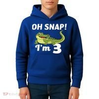 3rd Birthday Oh Snap Im 3 Kids Hoodie thumb 4