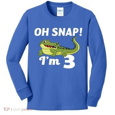 3rd Birthday Oh Snap Im 3 Kids Long Sleeve Shirt