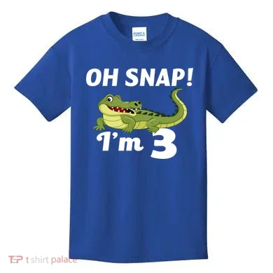 3rd Birthday Oh Snap Im 3 Kids T-Shirt