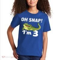 3rd Birthday Oh Snap Im 3 Kids T-Shirt thumb 2