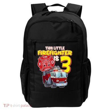 3rd Birthday This Little Firefighter Is Three Backpack
