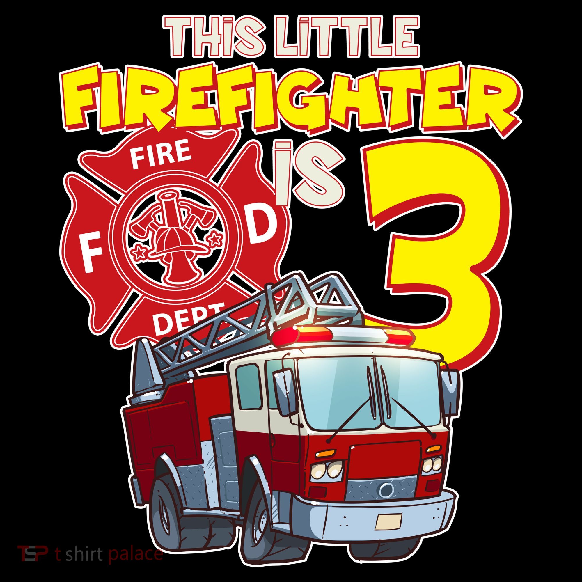 3rd Birthday This Little Firefighter Is Three Backpack