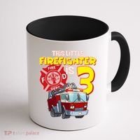 3rd Birthday This Little Firefighter Is Three Coffee Mug thumb 1