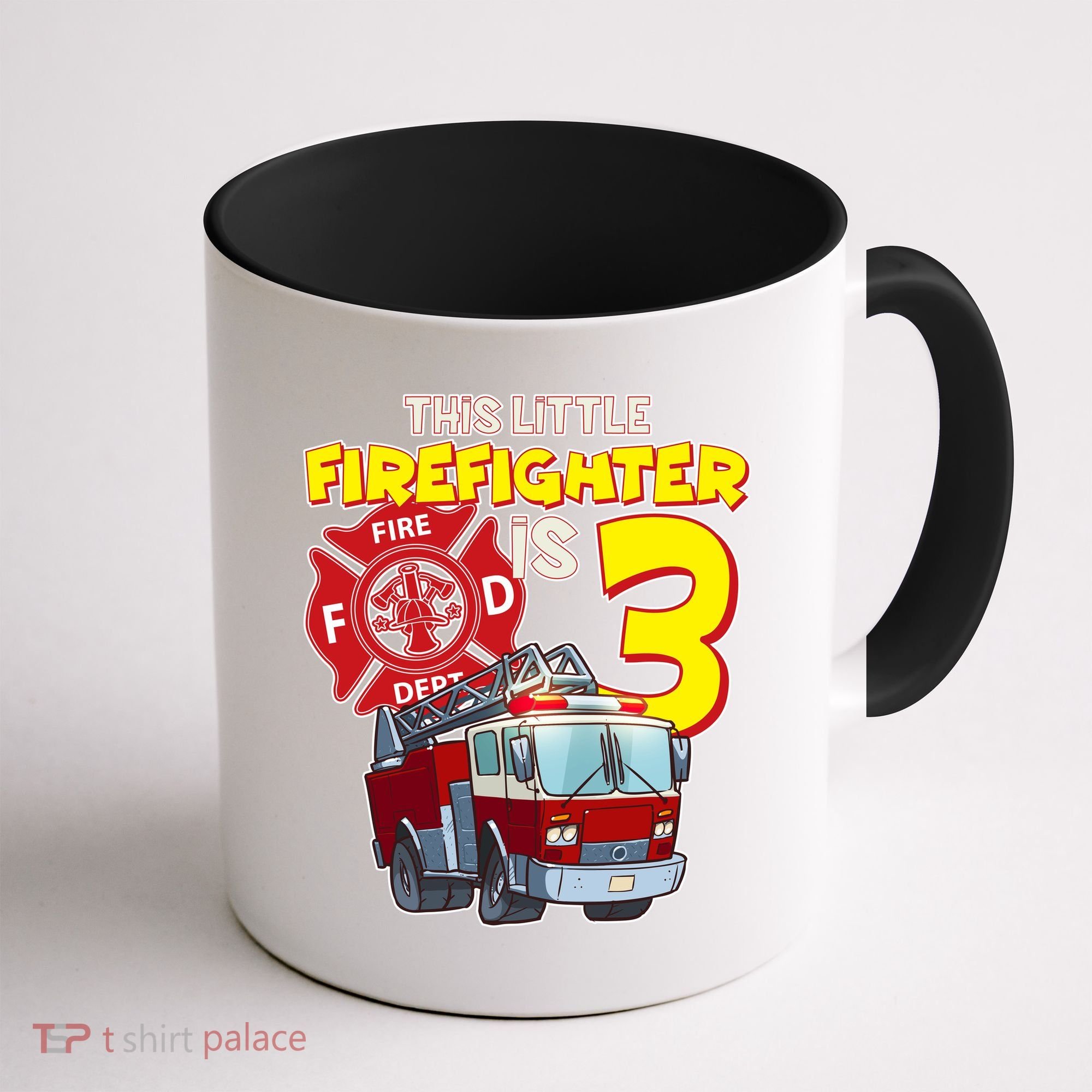 3rd Birthday This Little Firefighter Is Three Coffee Mug
