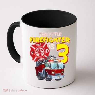 3rd Birthday This Little Firefighter Is Three Coffee Mug