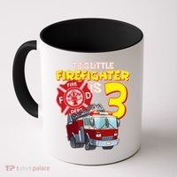 3rd Birthday This Little Firefighter Is Three Coffee Mug thumb 0