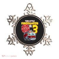 3rd Birthday This Little Firefighter Is Three Ornament thumb 0